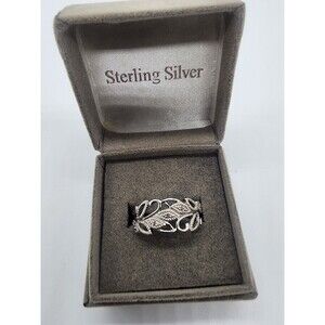 Sterling Silver - RJ GRAZIANO AVON Diamond Leaf Filigree Ring Size 5